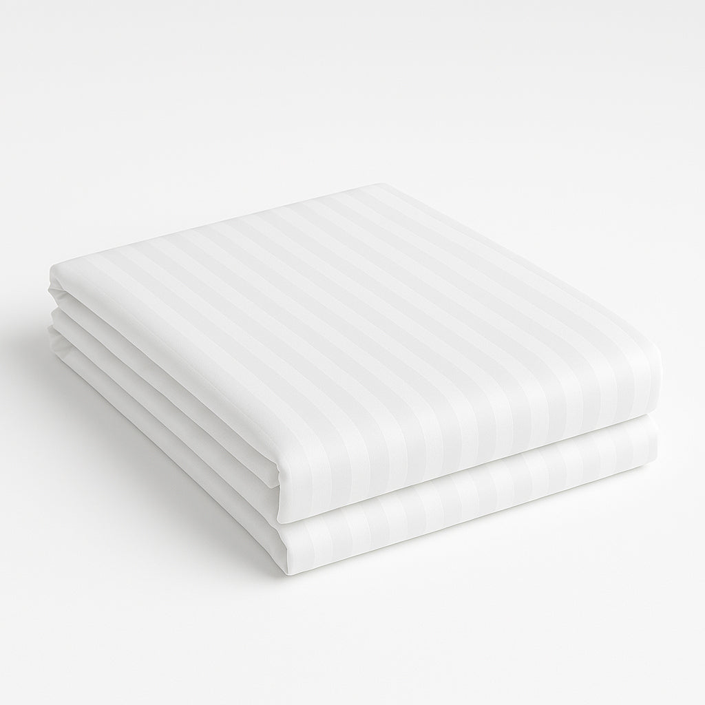 CEARȘAF PILOTĂ DAMASC 100% BUMBAC - DOUĂ PERSOANE (180cm X 210cm)